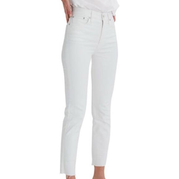 Madewell The Perfect Summer Jean White Raw Hem High Waisted Mom Jean Size 26 - Picture 5 of 14